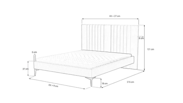 Gepolstertes Bett - ART81242